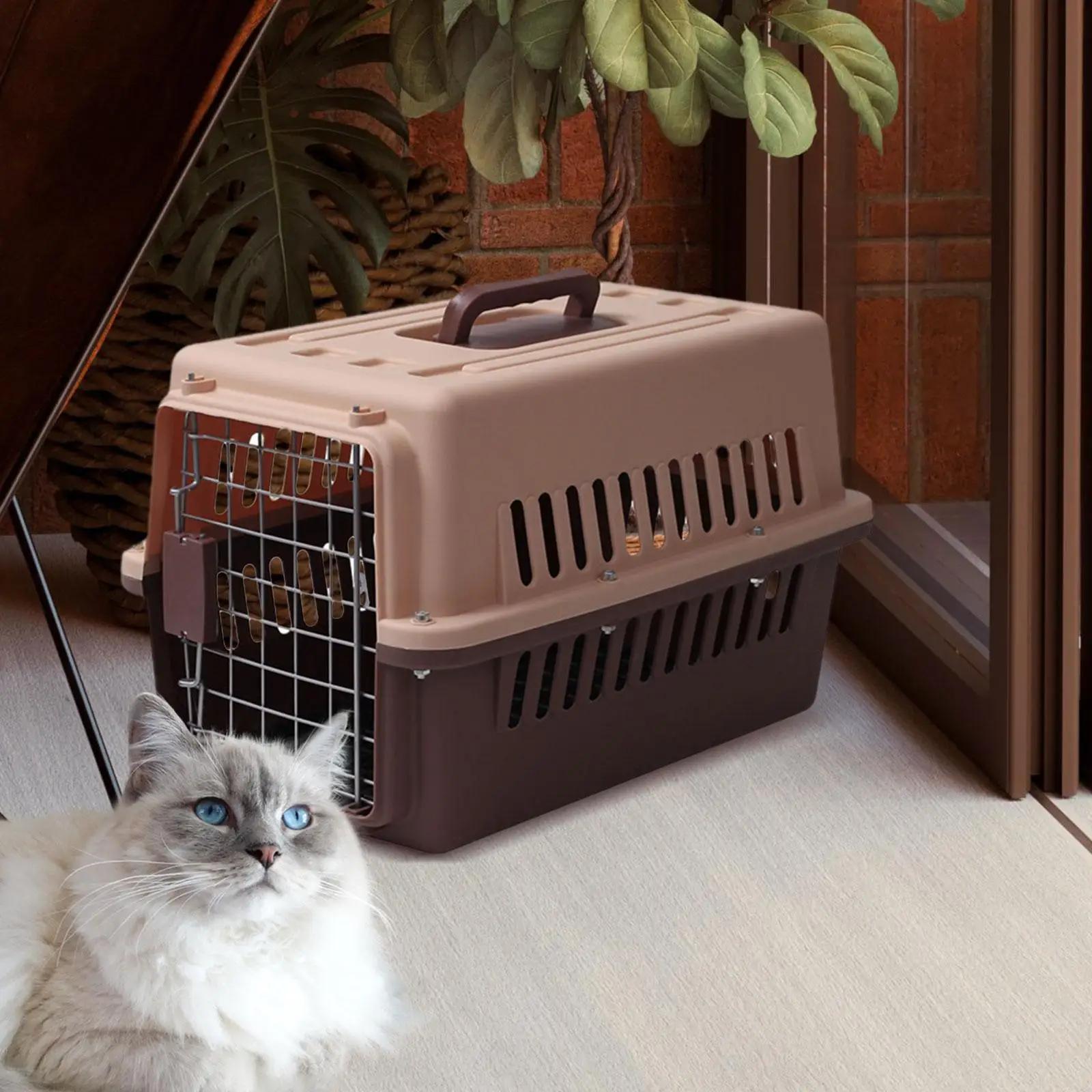 Hard Sided Pet Transport Cage, Pet Carrier Crate Box para Camping - Image 1