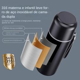 Copo de aquecimento portátil para carro, 12v 24v, 500ml, tela sensível ao toque de aço inoxidável, display digital, garrafa aquecedora de água, copo térmico, chaleira de carro - Image 4