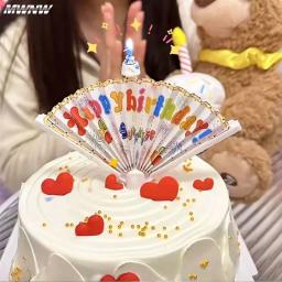 Feliz Aniversário Ventilador Em Forma De Abertura Automática De Velas, Vela Mágica, Bolo Cupcake Topper, Decoração De Festa Suprimentos, Presentes DIY - Image 3