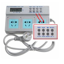 Programável LCD Digital Timer soquete para Fish Tank, Power Time Control para Aquarium, Luz, Aquecedor, Filtro, Wavemaker, Bomba de dosagem, 3 em 1 - Image 1