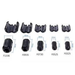 20 peças 3.5/5/7/9/13mm anel núcleo ferrite grânulo braçadeira bobina de estrangulamento emi rfi filtro de ruído clipe cabo de pressão para encaixe magnético preto - Image 5