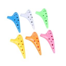 Flauta de Ocarina Cerâmica Multicolor, Resina Ocarina Plástica, Alto C Tuning, 12 Buracos, Novo, 1Pc - Image 5