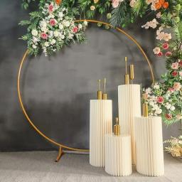 Balão de metal arco kit suporte ao ar livre casamento ferro círculo pano de fundo decoração festa de aniversário decoração diy decoração da flor artificial - Image 1