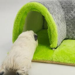 Túnel de pequenos animais para hamster, esconderijo de cobaia, playground respirável, tapete removível, caverna de animais, casa de cobaia, gato e gatinho - Image 5