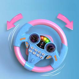 Infantil brilhante simulação volante brinquedos brinquedo das crianças educação precoce copilotos carrinho de volante brinquedos vocais - Image 2