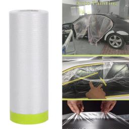 Filme de mascaramento transparente pré-gravado, gota e pano, folhas de plástico, protetor do tapete do assoalho para a mobília, pintura do carro - Image 2