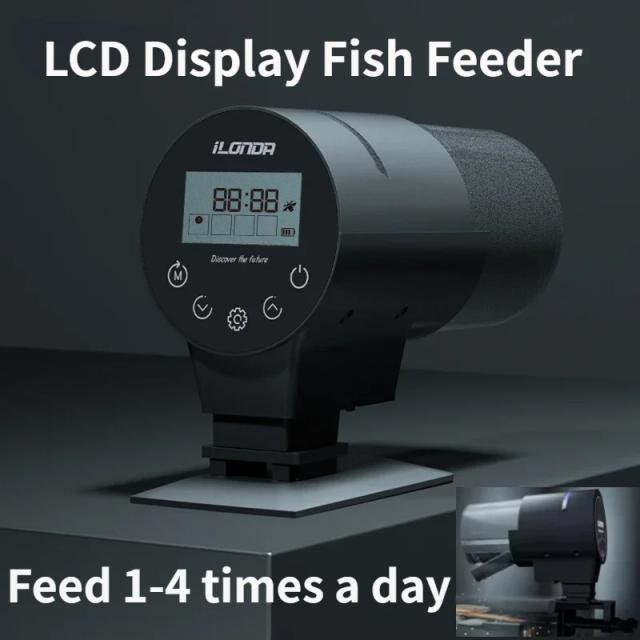 Alimentador Automático de Peixes com Display Digital e Sincronismo Inteligente para Tanques