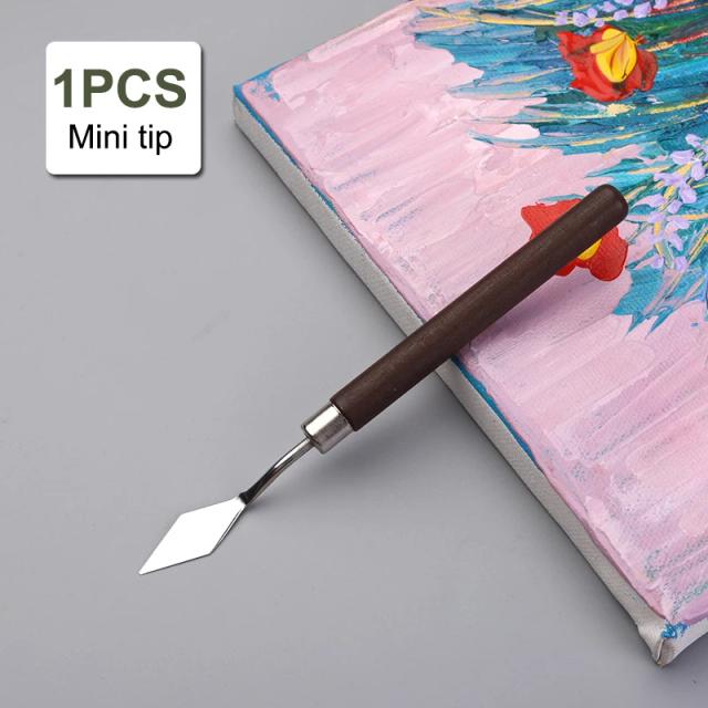 Conjunto de Espátulas de Aço Inoxidável para Pintura - Ferramentas Completa para Guache, Óleo e Artes Plásticas, 1 ou 7 Peças
