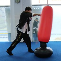 Saco de boxe de perfuração inflável, Fitness Training Boxing Sack, PVC esportes luta coluna brinquedo para crianças, boxe luta pressão sandbag, 1.6m - Image 4