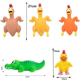 Squeaky cão brinquedos de borracha cão látex mastigar brinquedo frango animal mordida resistente filhote de cachorro som brinquedo suprimentos para pequeno médio grande cão - Image 5