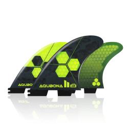 AQUBONA Fibra de vidro Honeycomb Prancha Fin Thruster Surf Fin ou Quad Set Single Tab ou Dual Tab S/M/L Tamanho com chave e parafusos - Image 2