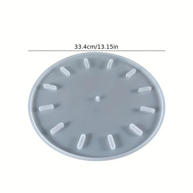 Molde de Resina Relógio Grande Silicone Redondo para Artesanato DIY Joias
