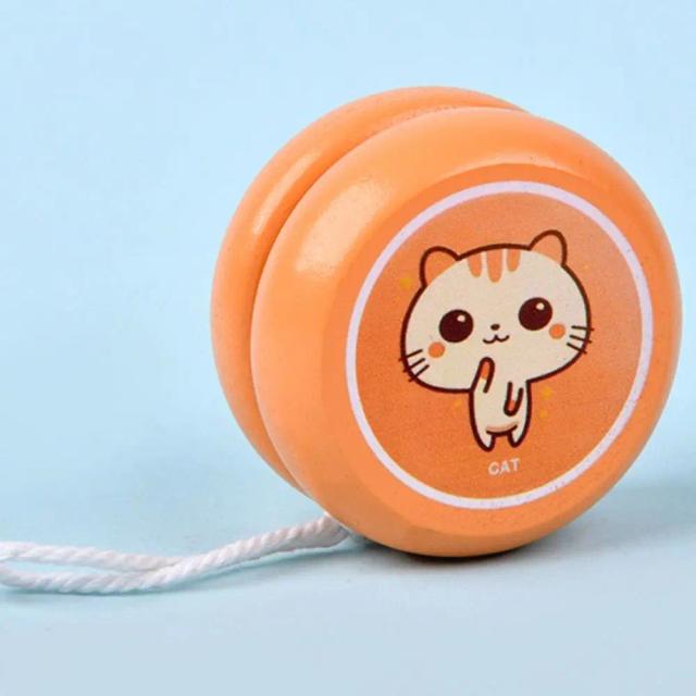 Yoyo de Madeira Animal Primário 5.5cm Foco e Concentração Infantil