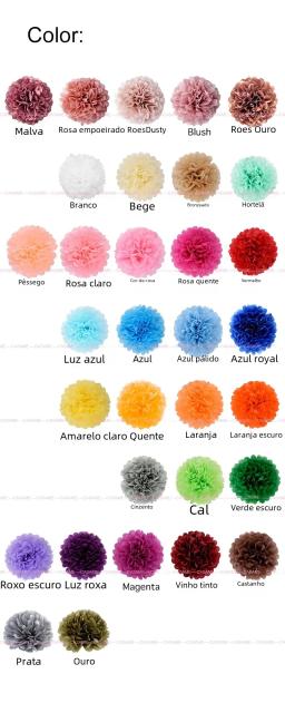 4 "6" 8 "10" pompons de papel flor casamento flores decorativas bola chá de bebê festa de aniversário decoração poms - Image 3