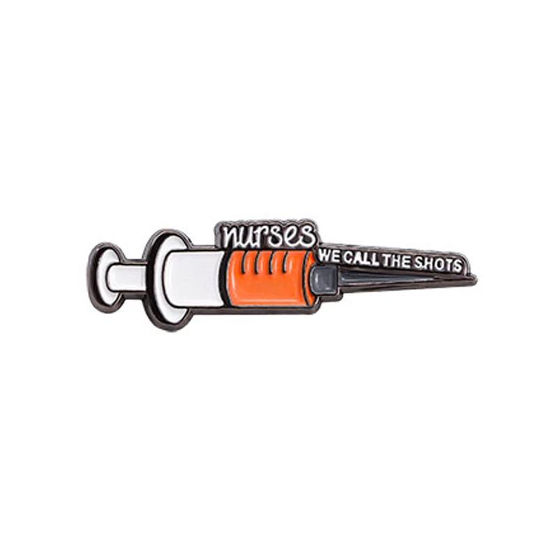 Estetoscópio médico do tubo da agulha do broche do metal, jogo dos primeiros socorros, gato, enfermeira, cão, doutor, animal, paciente, crachá, punk pinos, joia - Image 1