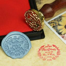 Selos De Metal Personalizados, Selos De Cera, Personalize Seu Logotipo, Alças Substituíveis, Selos De Convite, Presente De Natal - Image 3
