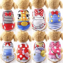 Soft Cartoon Pet coletes, roupas para cães, desenhos animados, camisa verão, camiseta casual, pequeno Pet fornecimentos - Image 3