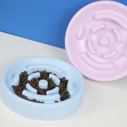 Tigela de alimentação lenta antiderrapante para animais de estimação, quebra-cabeça antiderrapante, pratos de alimentação Slow Food, tigela de gato para cães pequenos e médios - Image 1