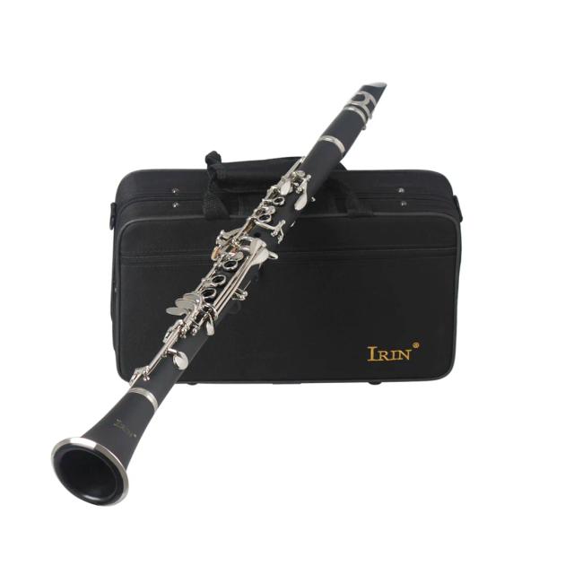 Clarinete Bb Profissional Preto com 17 Chaves e Acessórios Completo para Iniciantes e Adultos