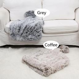 Animal de estimação de pelúcia saco de dormir quente caverna máquina lavável camas para animais de estimação hideout casa para pequeno médio cães gatos - Image 4