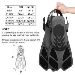 Nadadeiras de mergulho ajustável, nadadeiras de natação, nadadeiras adultas, equipamento de esportes aquáticos, criança, criança, Dropshipping - Image 2