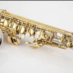 Saxofone Alto profissional com boquilha caso e acessórios, níquel, prata, chave de ouro, E-Flat, novo, WO37 - Image 5