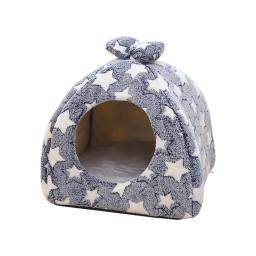 Cama macia bonito dos gatinhos do luxuoso, Pet House, Anti base deslizante, entrada redonda - Image 4