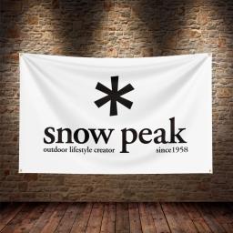 Poliéster Impressão Digital Banner, Camping ao ar livre, Snow Peak Flag, Decoração - Image 2