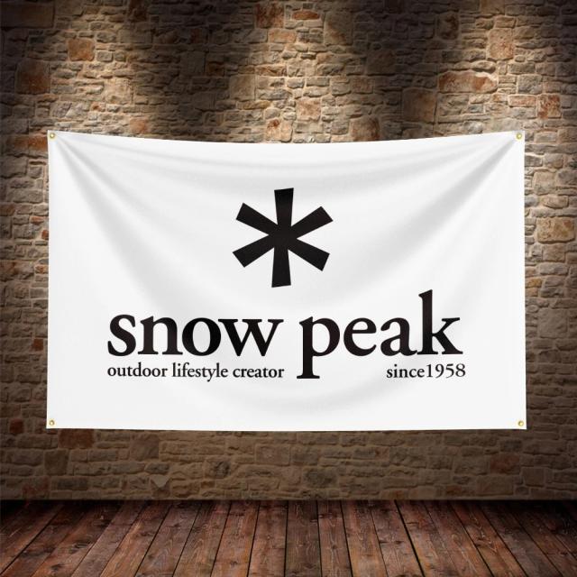 Bandeira de Poliéster Impressão Digital Snow Peak Camping 60x90cm