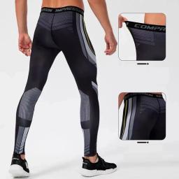 Calça de Compressão Masculina, Roupa Esportiva, Leggings de Treino, Ginásio, Calças Skinny, Calças Esportivas, Calças Justas de Corrida - Image 3