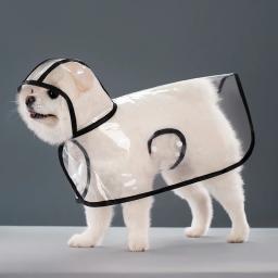 Impermeável para cães pequenos e médios, Roupas impermeáveis para animais de estimação, Casaco de chuva com capuz - Image 5