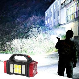 Lanternas LED de alta potência, Tocha de acampamento, Luz de trabalho, Carga solar, 4 Gear, USB recarregável, Luz impermeável para exterior - Image 5