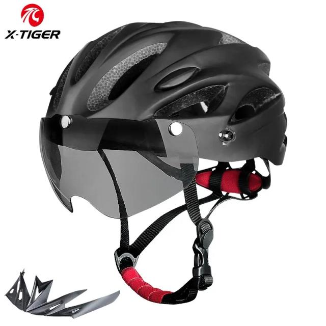 Capacete de Bicicleta Adulto com Luz LED Colorida, Leve e Respirável - Ajuste 58-62cm