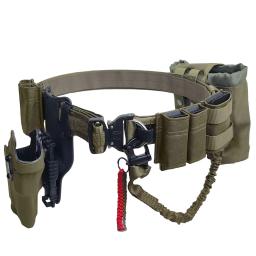 Tactical coldre Battle Belt, 5,56mm, 9mm Pouch, Folding Dump Pouch, Molle Nylon 1000D, Quick Release Cintos, Utility Belt Set - Image 1