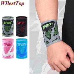 Banda de apoio do pulso de malha para homens e mulheres, elástica e respirável, esportes, exercício, treino, ginásio, luz, 2pcs - Image 1