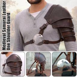Armadura viking medieval de ombro único, couro pu ajustável, gladiador, cavaleiro, pauldrons, guerreiro pirata, fantasia cosplay - Image 1