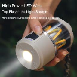 Portátil COB Quente Camping Lights Forte Lanterna LED Lanterna Recarregável Ao Ar Livre Emergência Pesca Tendas Tungsten Lâmpada - Image 2