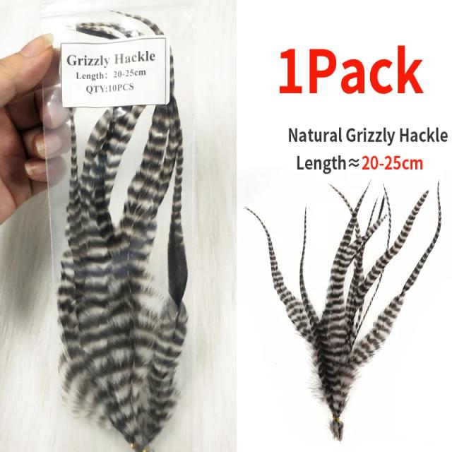 Wifreo Grizzly Saddle Hackle Penas Naturais para Pesca de Moscas 10-25cm