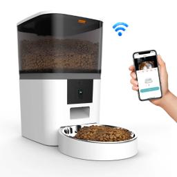 Grande Capacidade Inteligente Alimentador Pet com Câmera, Dispenser Automático Food, Timing Quantitative App, Alimentador Remoto, Cat Acessórios, 4L - Image 2