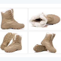 Botas quentes para homens e mulheres, Sapatos de escalada e caminhada, Sapatos de treinamento duráveis, Botas de neve do deserto, Inverno - Image 6