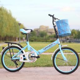 WOLFACE-Bicicleta dobrável para adultos com cesto, bicicleta de estrada, bicicleta de lazer, estudante primário e secundário, 20 in, novo - Image 1