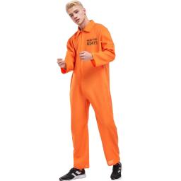 Macacão de manga comprida com carta impressa para adultos e crianças, roupa cosplay unisex para role play party - Image 4