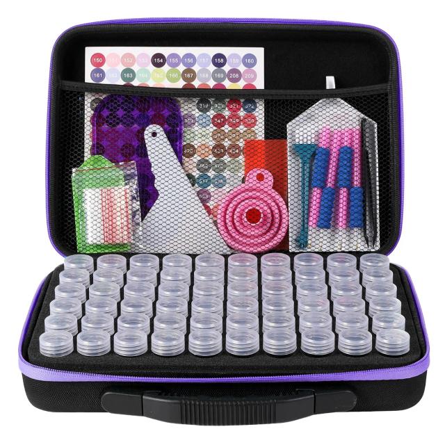 Organizador de Ferramentas para Pintura de Diamante: Estojo Prático para Bordado e Acessórios 5D em Promoção