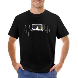 Camiseta de pulso pulsante goleiro masculina, gráfica coreana, camiseta manga curta, camiseta branca lisa vintage, polo aquático - Image 1