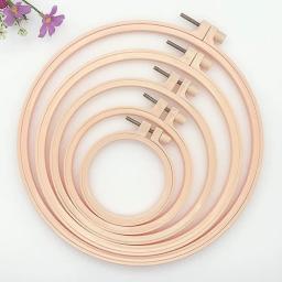 1pc diy bordado aro ferramenta arte artesanato ponto cruz círculo tradicional chinês redondo quadro de bambu ferramentas de costura de madeira casa deco - Image 3