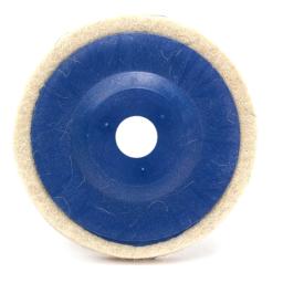 Roda de polimento de lã para alumínio de aço inoxidável Almofadas lustradoras bege Rebarbadora de moagem Disco polidor de feltro 100mm - Image 4