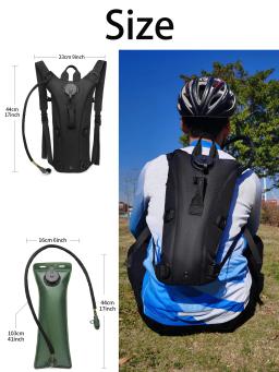 Pacote de hidratação tática com bexiga d'água, mochila para correr, caminhadas, ciclismo, ciclismo, 3L - Image 2