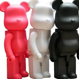 Urso preto e branco Figures Toy para colecionadores, Artesanato grande, Modelo de coleção de moda, Trabalho de arte, Decoração, 1000%, 70cm - Image 1