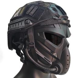 Combinação de Capacete Airsoft e Máscara de Paintball, com Capa de Capacete e Balaclava, Combate a curta distância CQB, Equipamento de proteção facial completa - Image 1