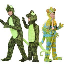 COS Halloween traje para o dia das crianças, performance de palco, pai-filho passarela, réptil, lagarto, camaleão - Image 2
